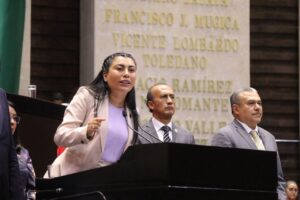 La diputada Nora Escamilla celebra la aprobación de la reforma constitucional en igualdad sustantiva.