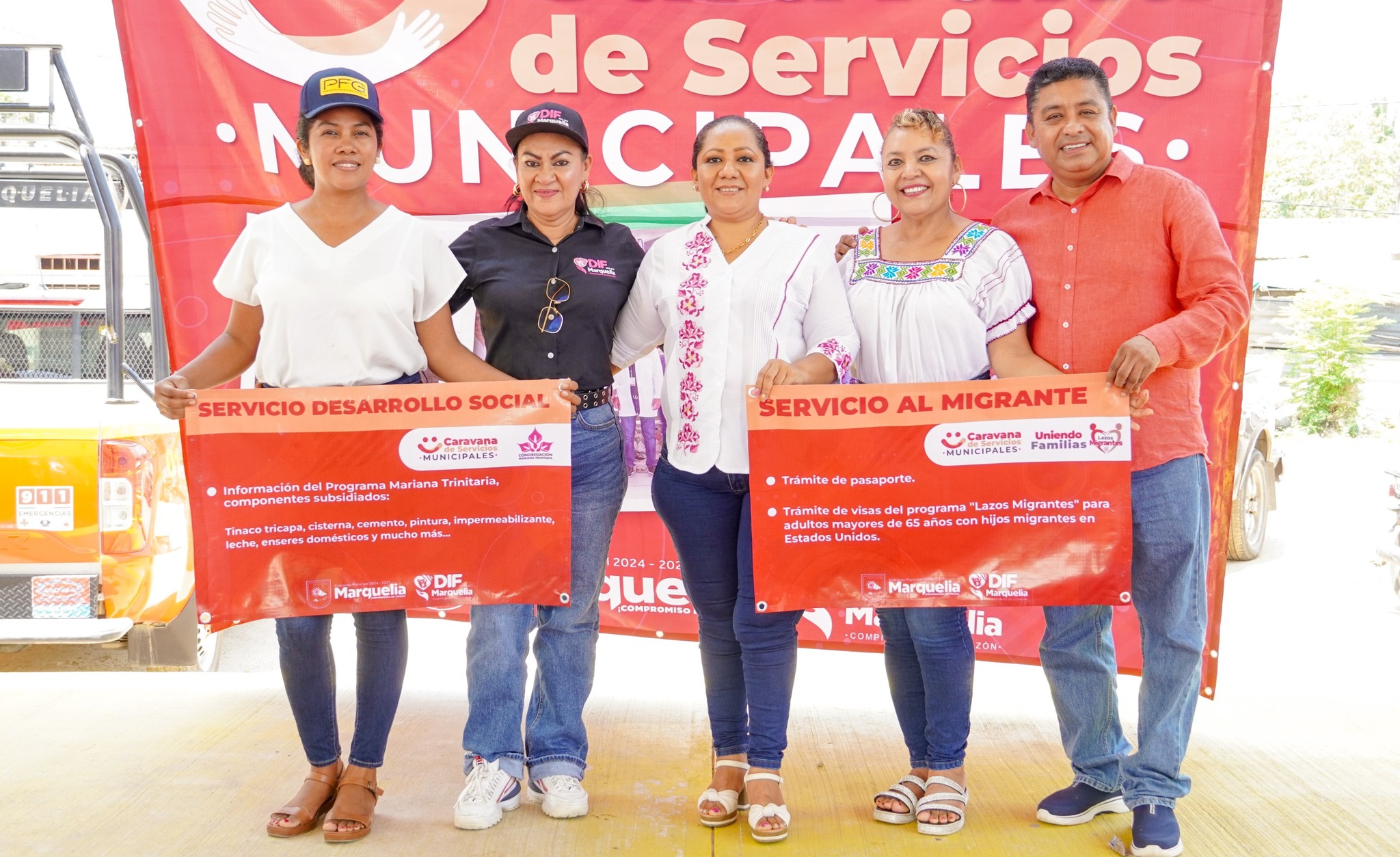 ¡Iniciamos con éxito la Caravana de Servicios Municipales en Marquelia!