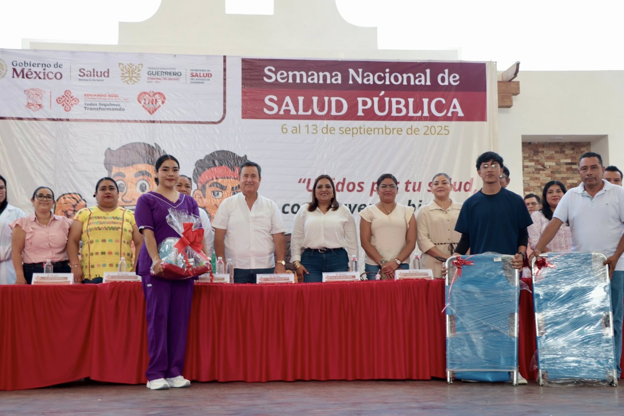 Inauración en Eduardo Neri las actividades de la Semana Nacional de Salud Pública 2025 "Unidas y unidos por tu salud, construyendo bienestar", y el Día Mundial de la Fisioterapia.