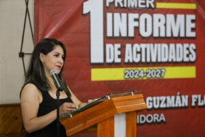Luz Guzmán regidora del PT entrega primer informe de actividades