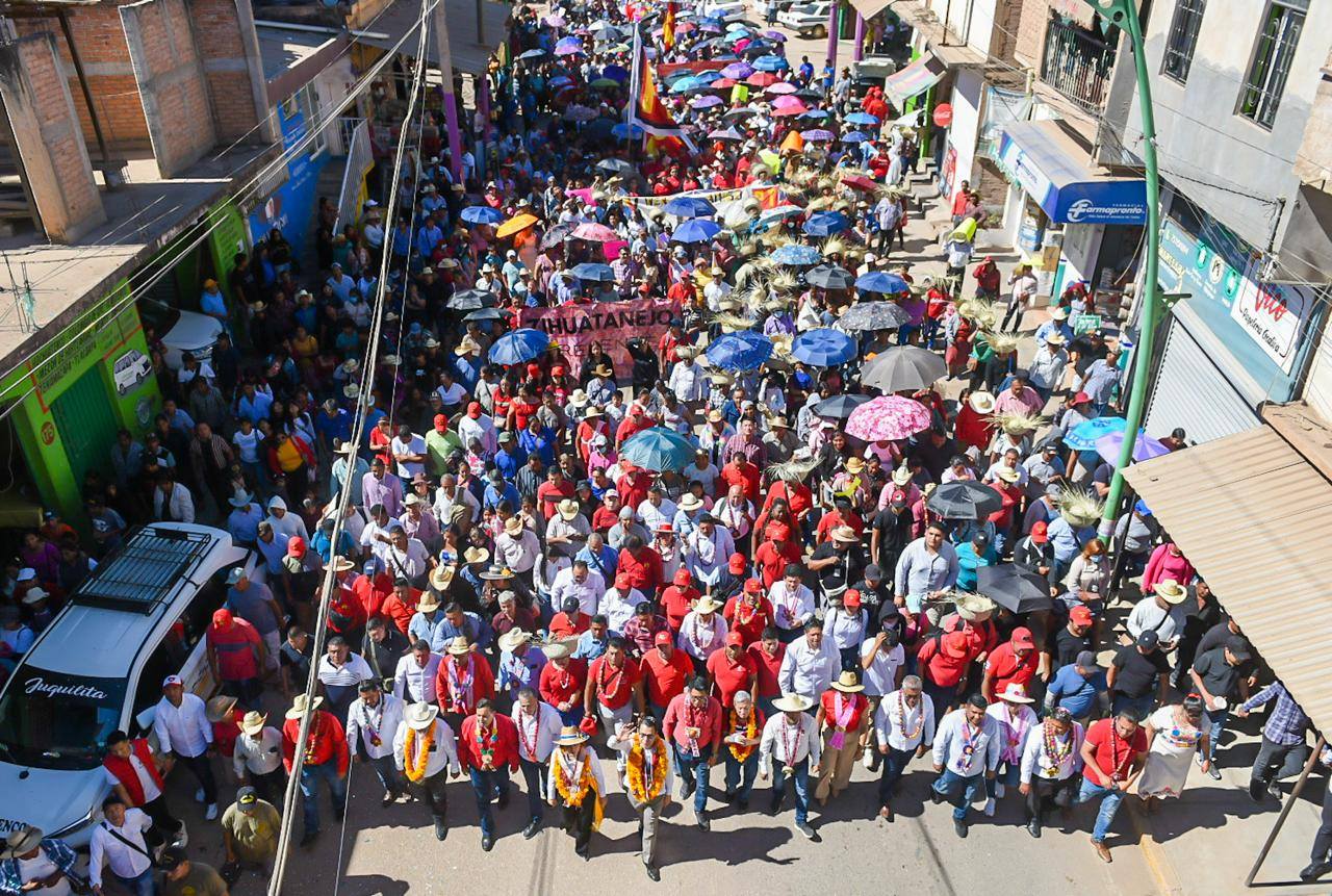 petistas abarrotaron la Marcha de la Lealtad en Tlapa, Guerrero.
