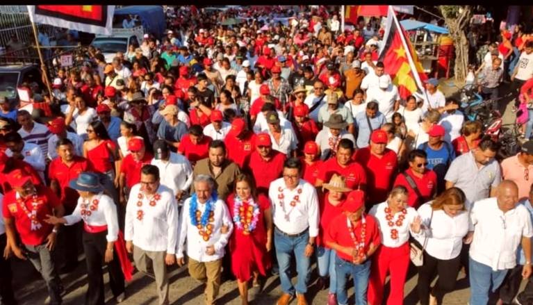  San Jerónimo, bastión del PT mostró su fuerza durante la masiva marcha de la lealtad