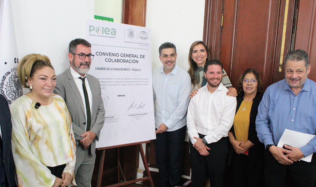 Miriam Saldaña Cháirez participa en firma de convenio del Congreso CDMX con la Organización Civil POLEA.