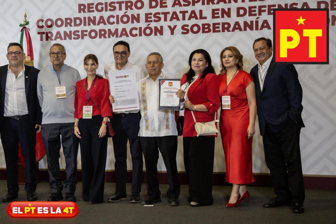 Joel Padilla Peña se registra como aspirante a la Coordinación Estatal de Afiliación del PT en Colima