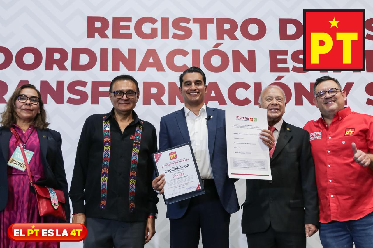 Froylán Gámez Gamboa se registra como aspirante a la Coordinación Estatal de Afiliación del PT en Sonora