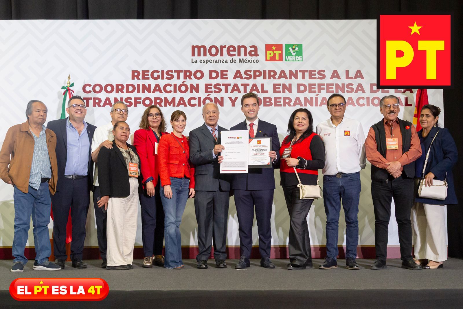 Jesús Alberto Elizondo Salazar se registra como aspirante a la Coordinación Estatal de Afiliación del PT en Nuevo León