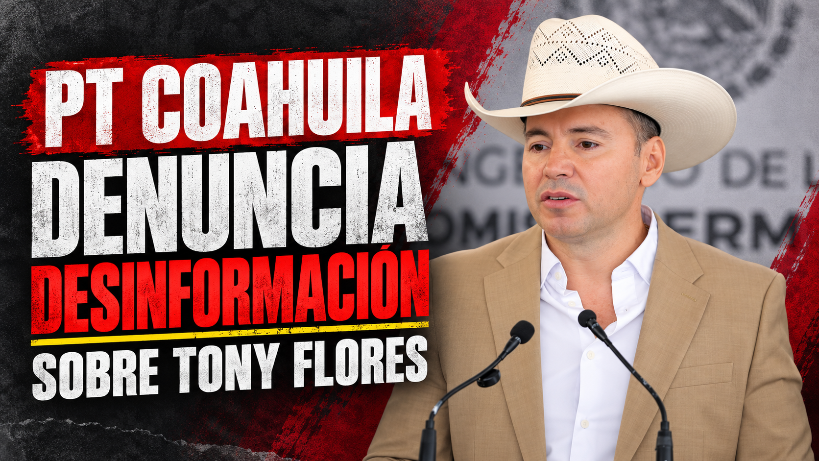 PT Coahuila acusa una campaña de desinformación sobre el supuesto desistimiento de Tony Flores y señala un intento de dejarlo sin su curul.