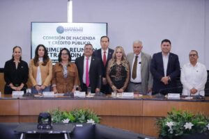Ricardo Mejía Berdeja participa en la Comisión de Hacienda y Crédito Público durante la discusión de una reforma relacionada con el Buró de Crédito.