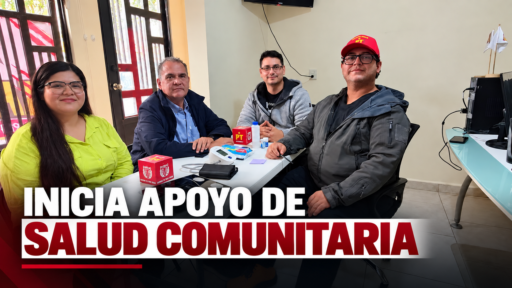 Jornada de salud comunitaria de Tigres Rojos en Saltillo con servicios de toma de glucosa, medición de presión arterial y orientación preventiva sobre diabetes.