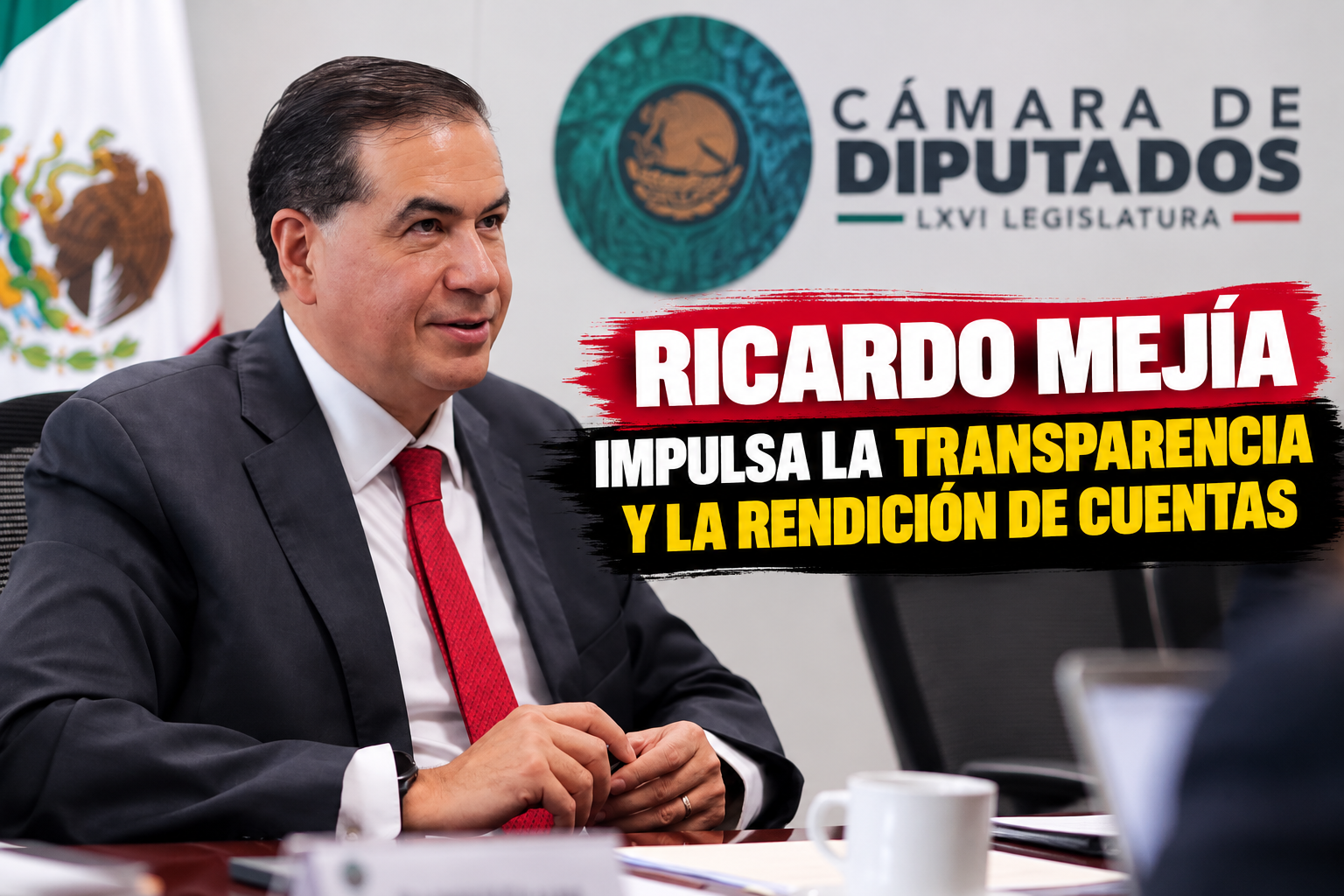 Ricardo Mejía durante una reunión de la Junta Directiva de la Comisión de Transparencia y Anticorrupción de la Cámara de Diputados.